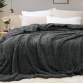 Phf Fluffy Sherpa Blanket King Size For Winter, Warm And Soft, 510Gsm 3D Jacquard Thick Shaggy Fleece Plush Blanket For Sofa Bed