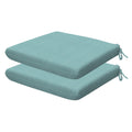 Honeycomb Outdoor Universal Seat Cushion Set, 18' X 17.5', Textured Solid Coastal Blue Outdoor Chair Cushions