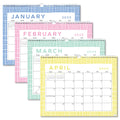 S&O Gingham Wall Calendar From January 2025-June 2026 - Tear-Off Monthly Calendar - 18 Month Academic Wall Planner - Hanging Org