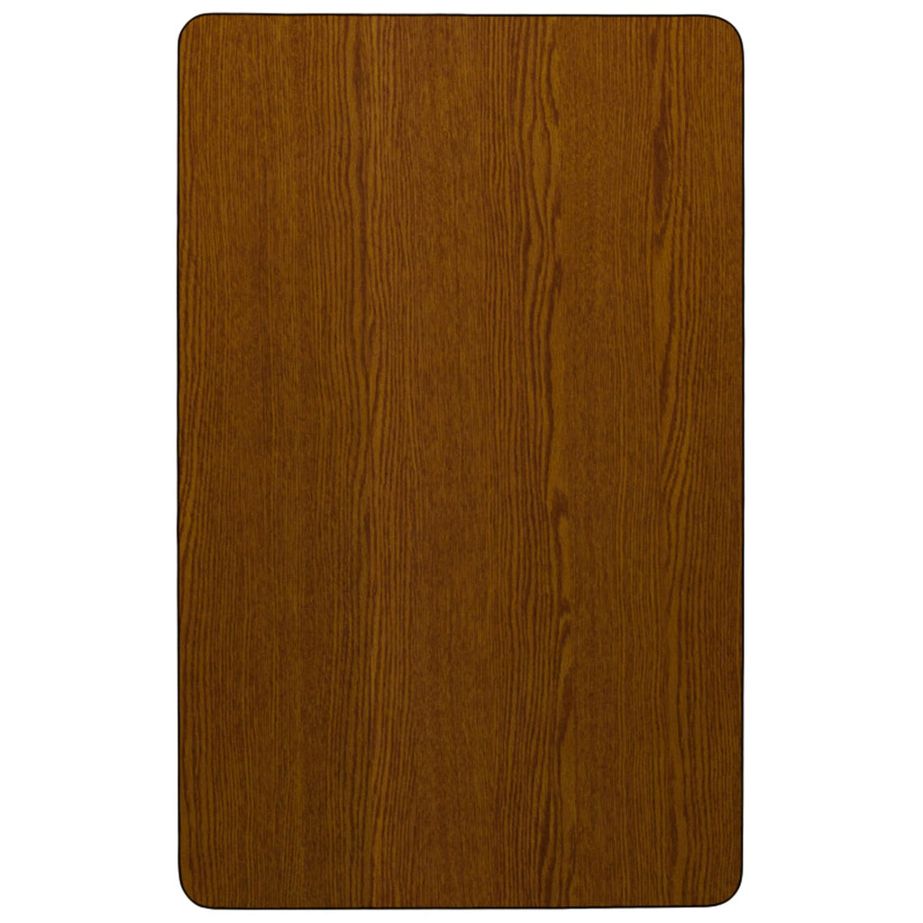 Flash Furniture 24x48 REC Oak Activity Table chair, 24 W x 48 L