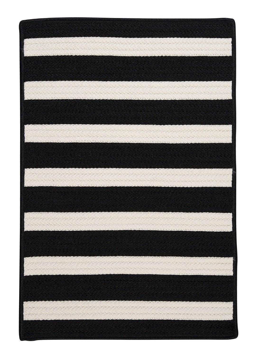 Colonial Mills Stripe It Tr89 Black White Black 2X4 - Area Rug