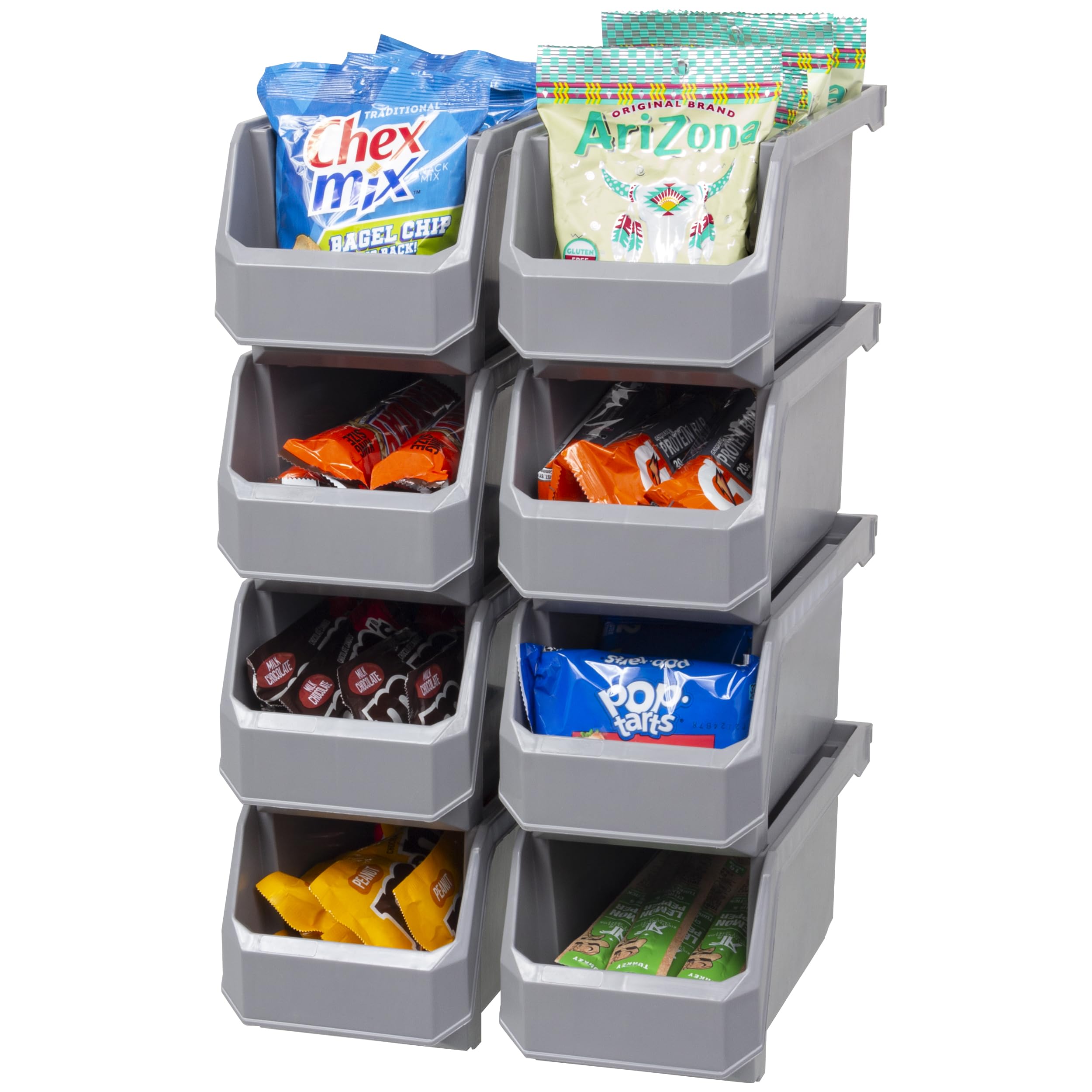 Readyspace Plastic Containers For Organizing And Storage Bins For Closet, Kitchen, Office, Garage Or Pantry Organization, Stacka