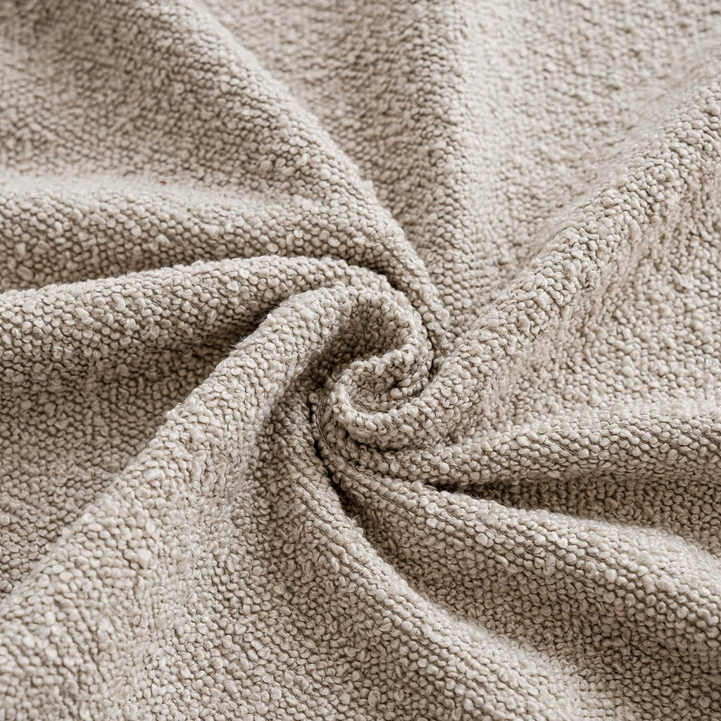 Foindtower Set Of 2, Decorative Textured Boucle Throw Pillow Covers Accent Solid Pillow Cases Neutral Cozy Couch Cushion Case Fo