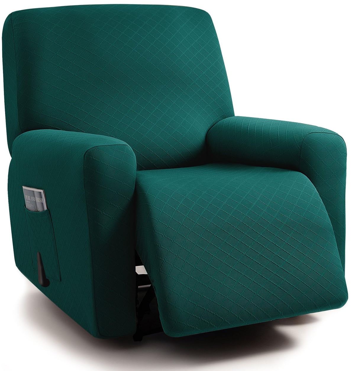 ULTICOR Squared Jacquard Design, 4-Piece, 1 Seat Recliner Cover, Reclining Chair Covers for 1 Cushion Reclining Sofa, Single Sea