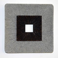 HomeRoots Brown; Gray Sandstone 19' X 2.36' Brown & Gray Enclave Square Ribbed Wall Art - Case of 2