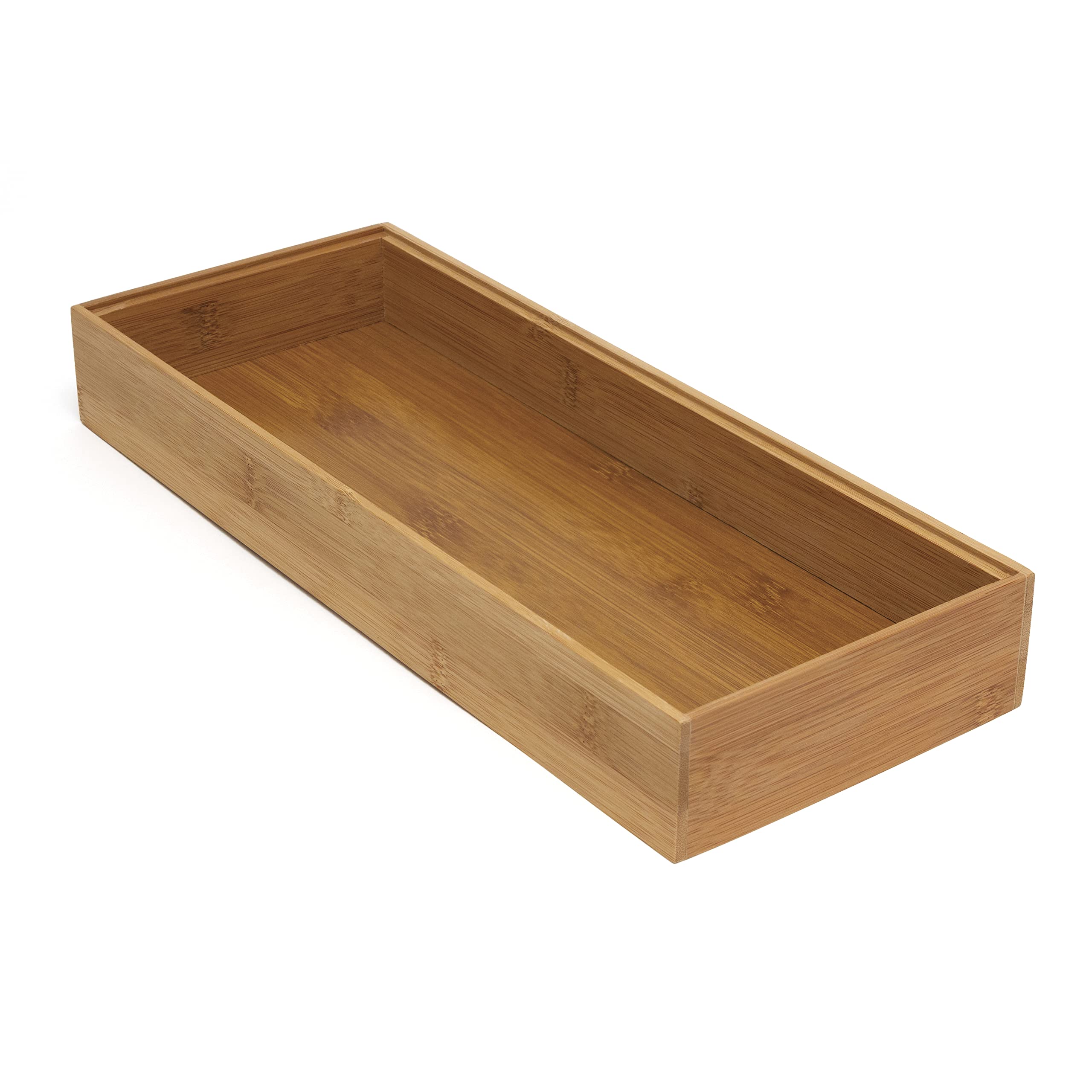 Lipper International 8186S Bamboo Wood Stacking Drawer Organizer Box, 6 x 15