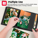 Aevdor 5x7 Photo Album - Holds 64 Photos, Black Inner Pages, Strong Elastic Band, Small Size, Plastic Material