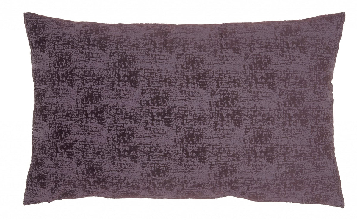 HomeRoots 100% Polyester Plum Distressed Gradient Lumbar Pillow