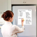 Eduway Magnetic Dry Erase White Board Sheet 12X12 Inch With Marker Pen | Whiteboard Sticker Roll For Refrigirator, Fridge, Metal