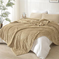 Phf Ultra Soft Flannel Fleece Blanket Twin Size, Lightweight 3D Jacquard Fleece Blanket, No Shedding, No Pilling, Luxury 340Gsm