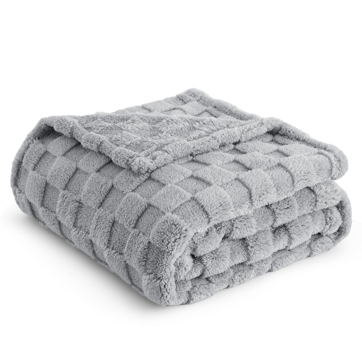 Bedsure Silver Grey Throw Blanket For Couch - Super Soft Cozy Blankets For Women, Cute Small Fleece Blanket For Girls, 50X60 Inc