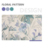 Mysky Home Floral Curtains Linen Style Curtains 63 Inch Length Semi Sheer Curtains Light Filtering Curtains For Living Room Bedr