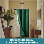 Bgment Emerald Green Door Curtain 78 Inch Length For Doorway, Bedroom Closet Curtain, Privacy Thermal Insulated Blackout Grommet Room Divider For Room Separation, 1 Panel, 40 Inch Wide