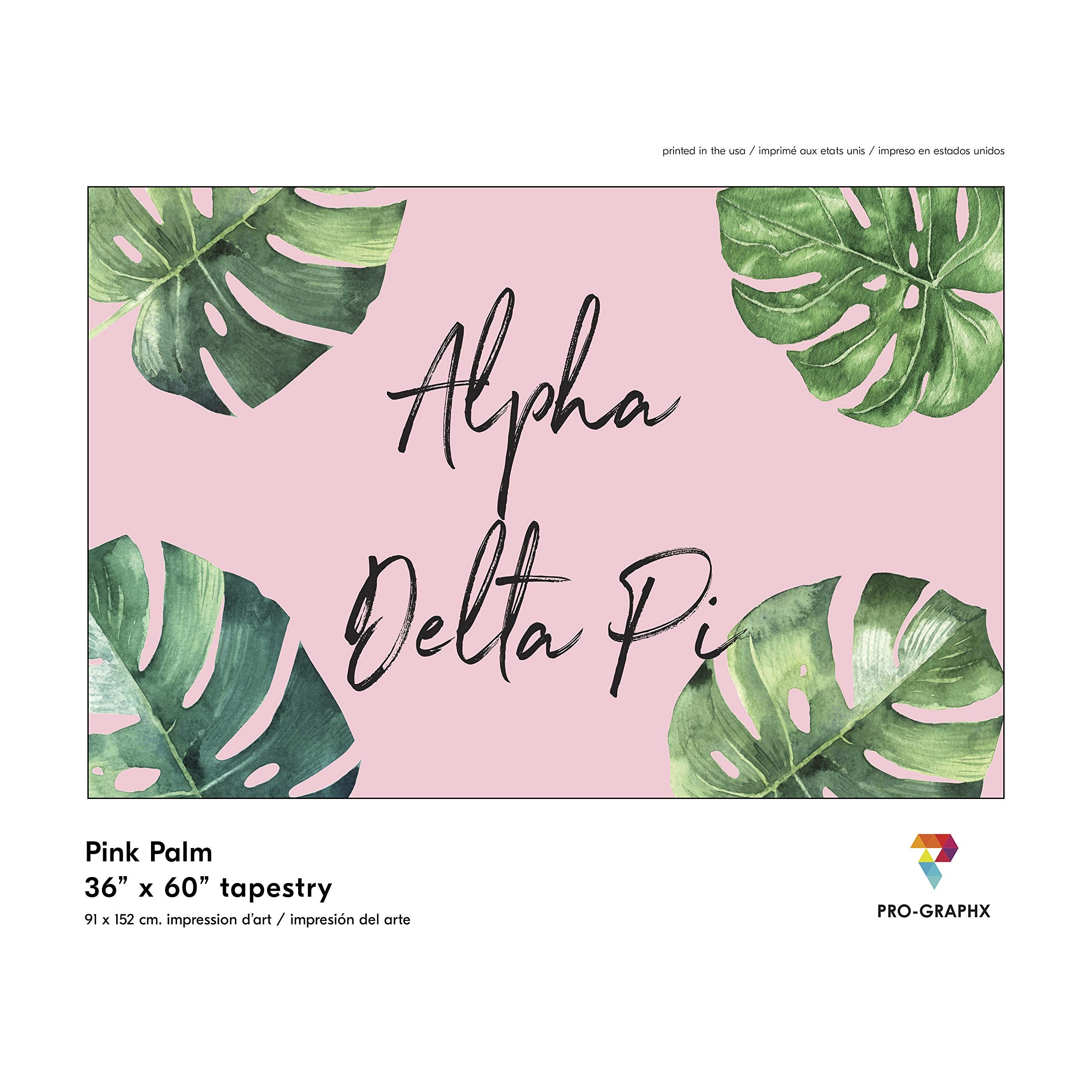 Pro-Graphx Alpha Delta Pi Greek Sorority & Fraternity Flag Officially Licensed, Tapestry, Display Banner, Sign, Letter Pattern L