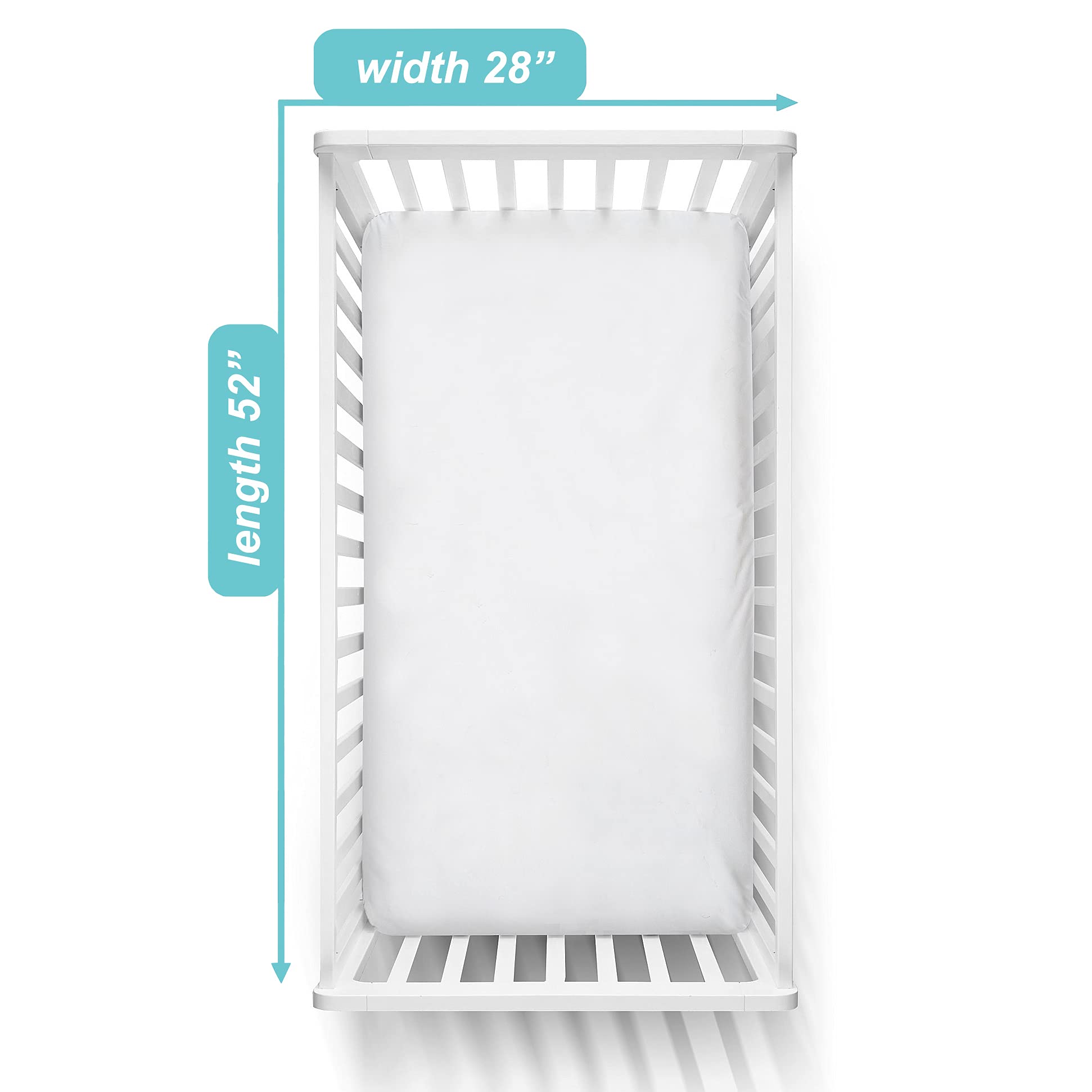 American Baby Company 3 Pack Fitted Crib Sheets 28' X 52', Soft Breathable Neutral 100% Cotton Jersey Sheet, White, For Boys A