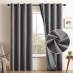 Cucraf 100% Total Blackout Curtains Panels,Thick Light Blocking Curtain Thermal Insulated Window Drapes For Bedroom Living Room,