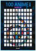 Scrachit Top 100 Anime Scratch Off Poster - 23X17 - Challenge Bucket List Anime Gift - Best Gifts For Anime Lovers