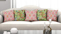Homewards Bird And Floral Cushion Cover Set Of 5 Poly Satin Size 16X16 Inches