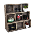 Ikee Design Wooden Multi-Slot Shelf Display,Stylish Wood Organizer Stand for Bangle Bracelets, Watches,Ties, Belt and More,Perfe