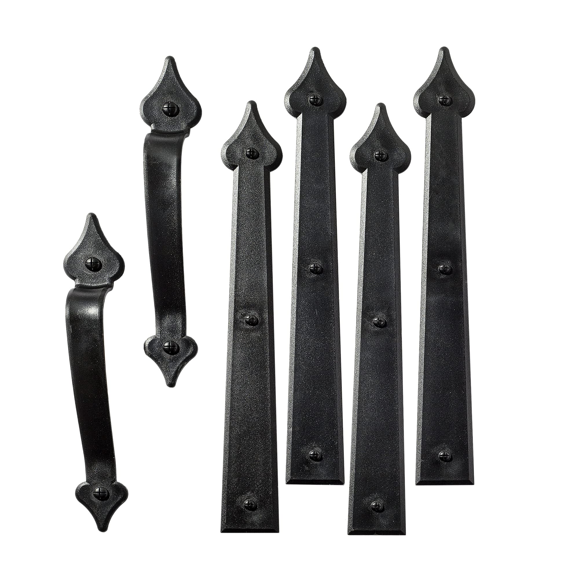 Cre8Tive Hardware Classic Spade Magnetic Garage Door Hardware (6 Piece)