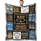 Siklty Dad Gifts Throw Blanket 60' X 50', Birthday Gifts For Dad From Daughter Son, Best Dad Ever Gifts, Presents For Dad From
