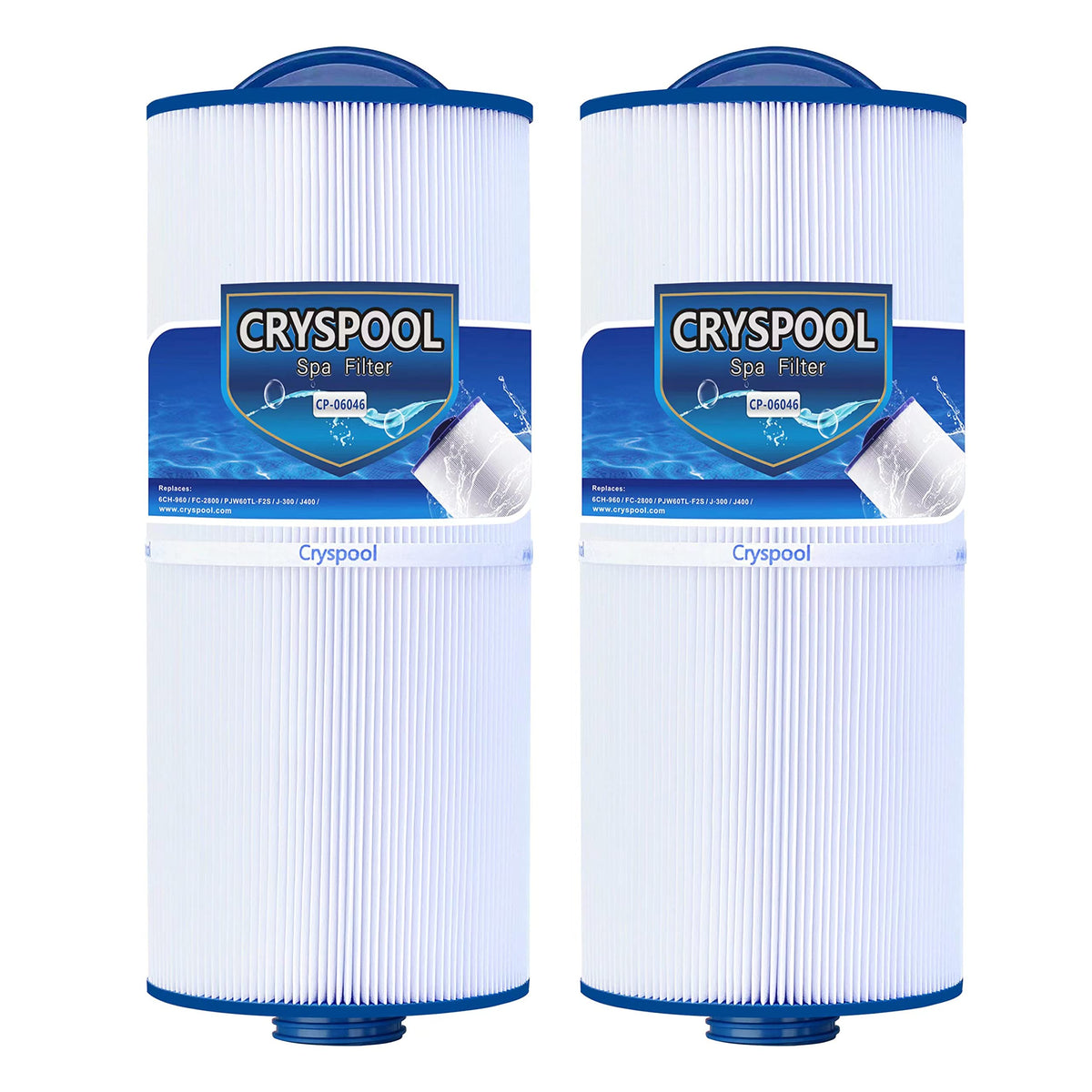 Cryspool Spa Filter Compatible With Jacuzzi Filters J-300, J400, 6Ch-960, Fc-2800, Pjw60Tl-F2S, Jacuzzi Premium,Closed Handle(No