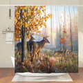 Desihom Country Rustic Shower Curtain, Forest Deer Shower Curtain Woodland Hunting Shower Curtain Camo Theme, Polyester Fabric-7