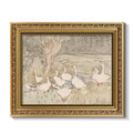 ARPEOTCY Vintage Gold Framed Wall Art, Nursery Duck Paintings, 8x10 inch Small Aesthetic Canvas Picture Prints Artwork with Fram