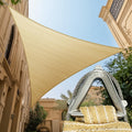 Shademart Heavy Duty 15 ' X 15 ' X 21.22 ' Beige Sun Shade Right Triangle Pro Ring Customized Size Shade Sail, 260 Gsm Commercia