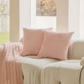 Home Brilliant Velvet Euro Shams Throw Pillow Covers 24X24 Barbie Pink Large Cushion Covers Pillow Case For Bedroom Floor Couch,