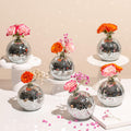 RGBDOT Disco Ball Vase for Centerpieces Disco Ball Planter for Flowers Silver Mirror Glass Disco Ball Decor for Table, Party, We