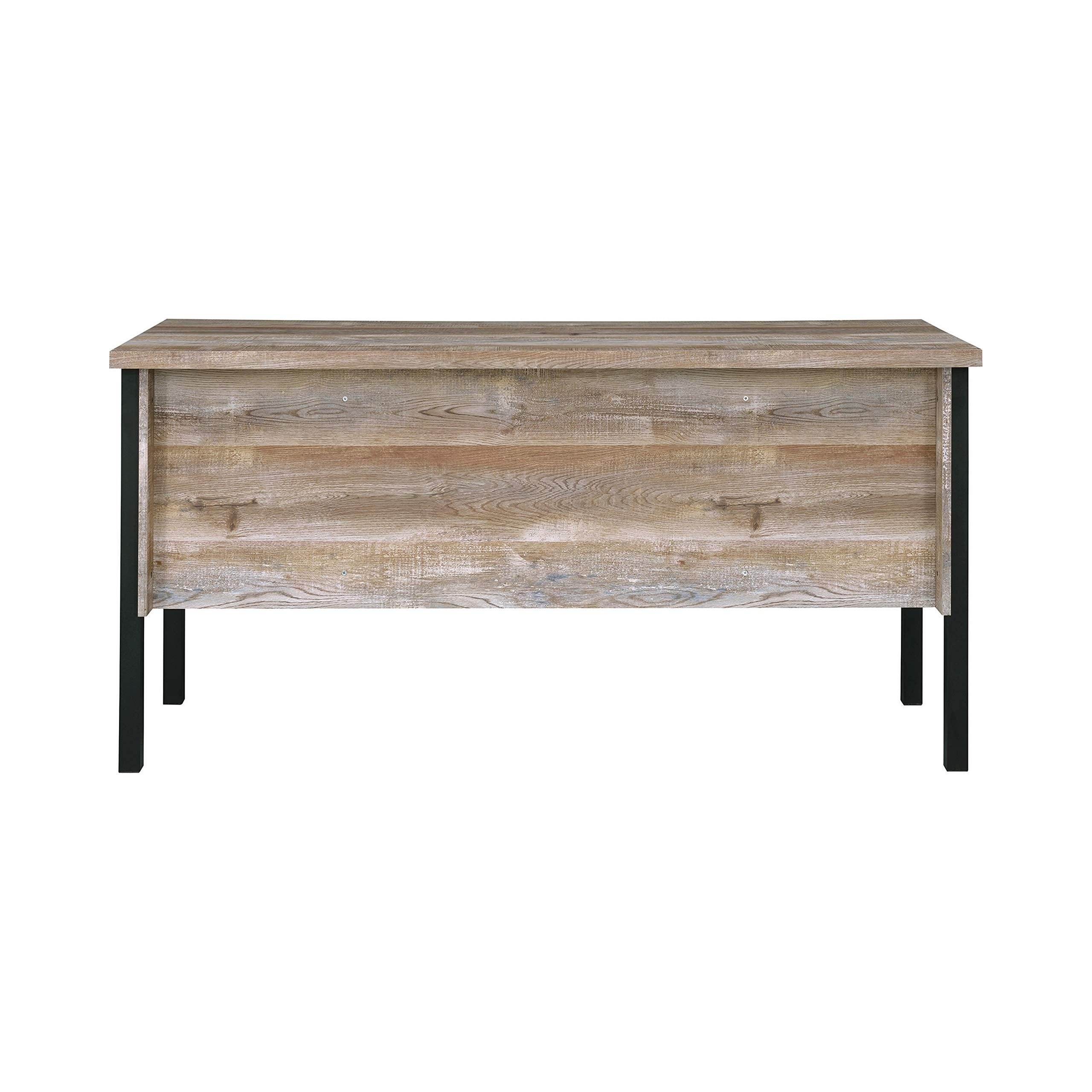 Coaster Furniture Samson 4-Drawer Writing Desk Weathered Oak and Black 801950
