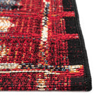 Liora Manne Marina Indoor Outdoor Rug - Tribal Design, Comfortable & Durable, Power Loomed, Polypropylene Material, Uv Stabilized, Tribal Stripe Red, 4'10' X 7'6'