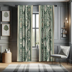 Ambesonne Boho Window Curtains Pack Of 2, Simplistic Ethnic Look Botanical Ornaments As Stripes Neutral Tones, Lightweight Set W