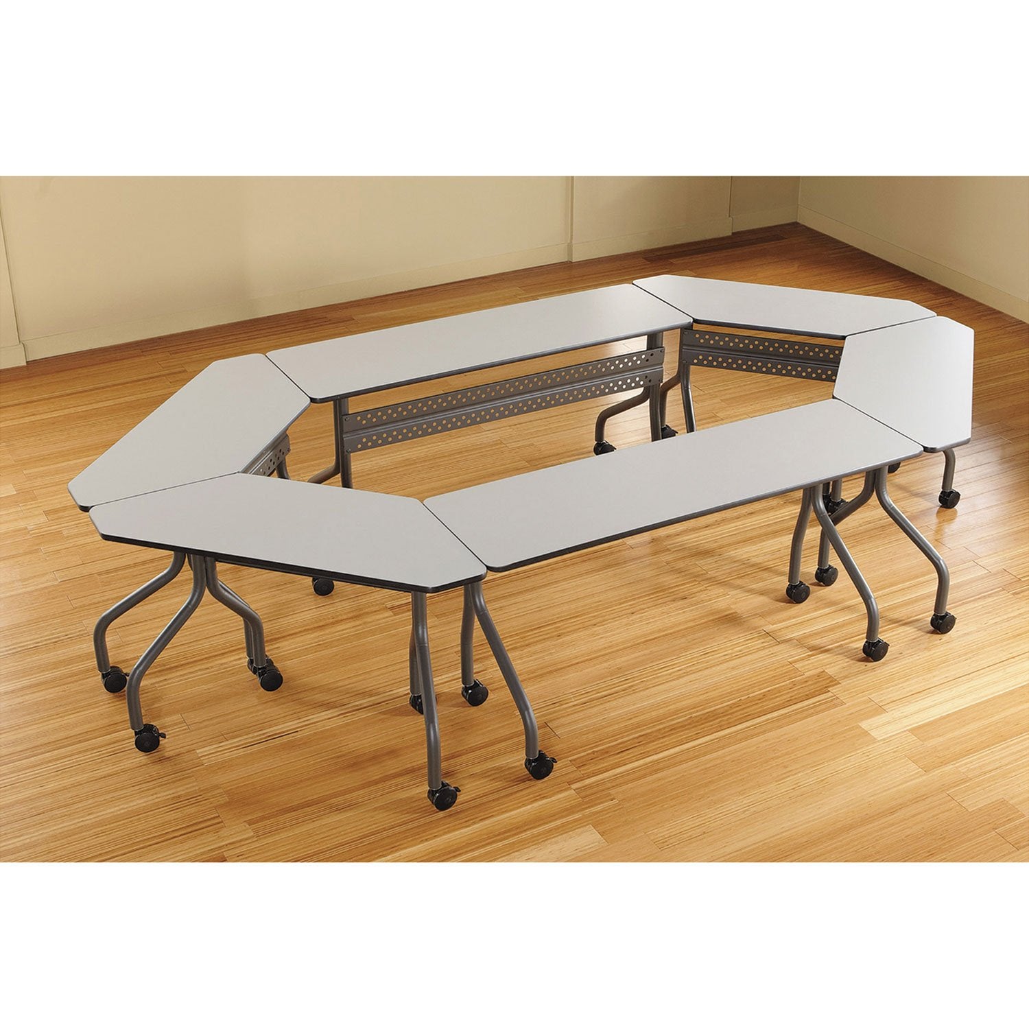 Iceberg 68057 Officeworks Mobile Training Table, 60W X 18D X 29H, Gray/Charcoal