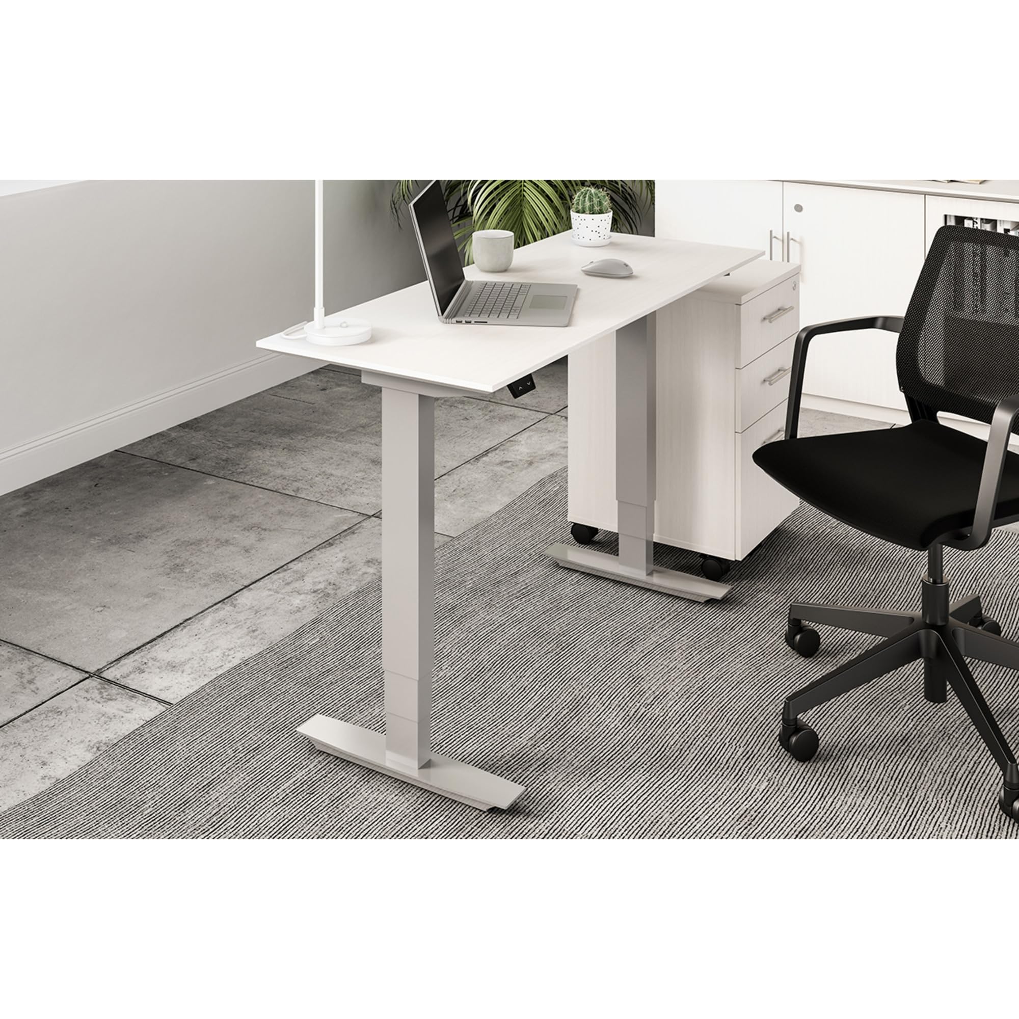 Safco Medina Modern Rolling Swivel Conference Chair, 5 Star Base Wheels for Stability and Easy Rolling, Adjustable Height, Black Mesh Back