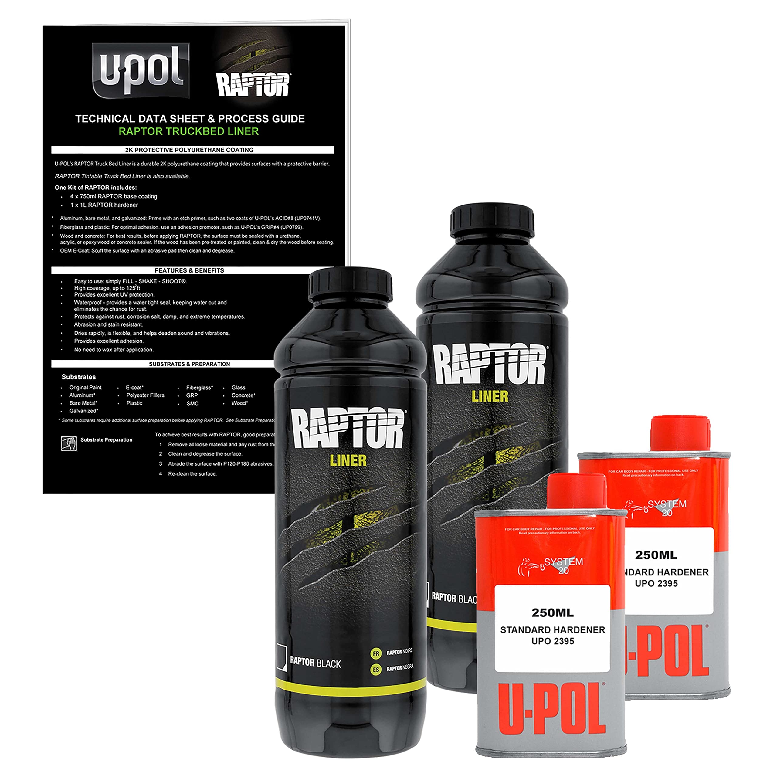 Custom Shop Black Urethane Spray-On Truck Bed Liner 2 Quart Kit With Hardener