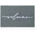 Aazzkang Gray Doormat Outdoor Entrance Front Door Welcome Mat Large 24X36 With Durable Non Slip Rubber Backing,Easy To Clean Ind