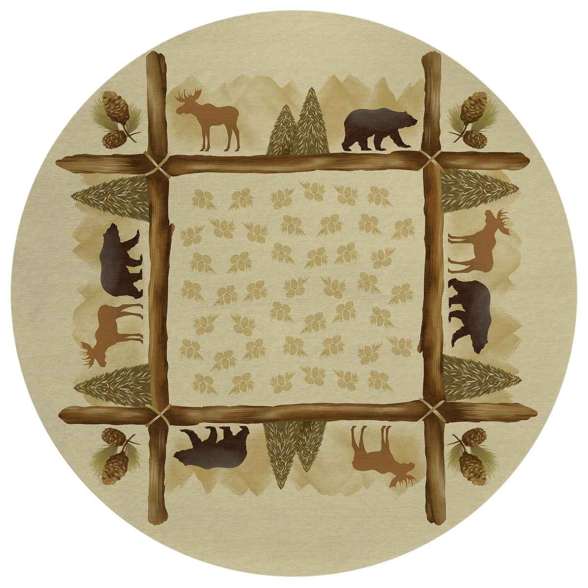 Dalyn Rugs Excursion Ex2 Beige 8' X 8' Indoor/Outdoor, Machine Washable, Easy Clean, Non Shedding, Bedroom, Living Room, Dining Room, Kitchen, Patio Round Rug