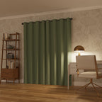 Sun Zero Nordic 2-Pack Theater Grade Noise Reducing Extreme 100% Blackout Grommet Curtain Panel Pair, 52' X 96, Sage Green