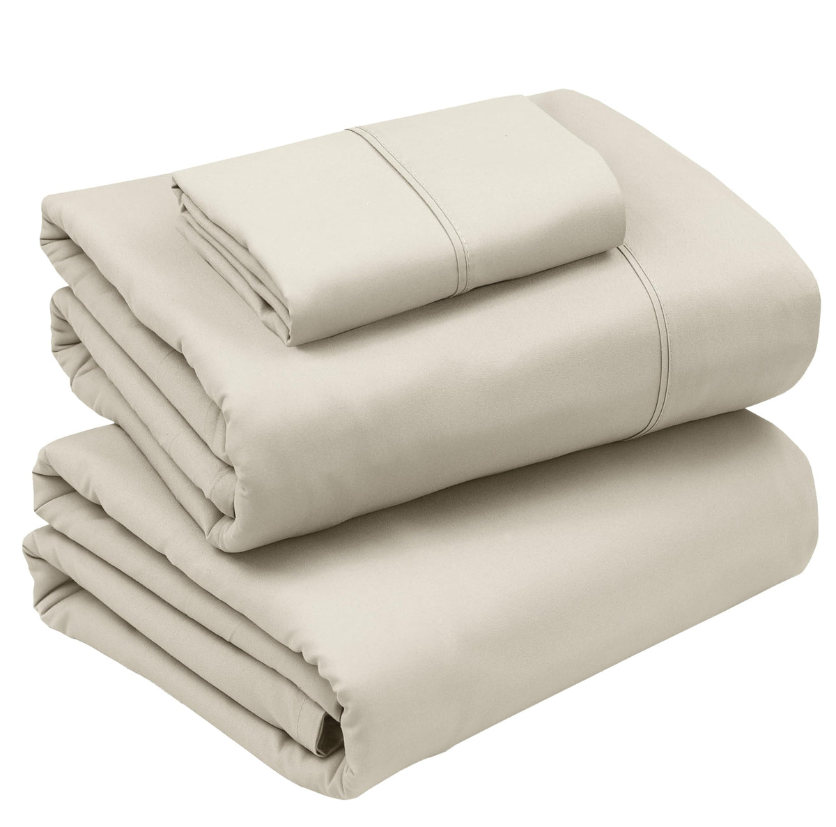 Ruvanti Twin Xl Sheets Set, Brushed Microfiber Sheets 3 Pieces (1 Fitted Sheet, 1 Flat Sheet, 1 Pillowcase), With 15-Inch Deep Pockets, Lightweight & Compfy Premium Hotel Bedding, Luxe Cream