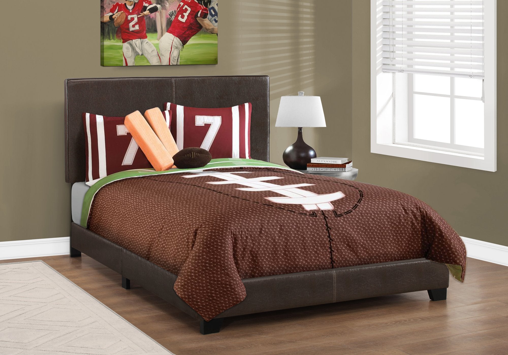 Monarch Specialties I Bed, Full, Dark Brown