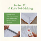 California Design Den Percale Full Size Sheet Sets, Deep Pocket 100% Organic Cotton Sheets, Gots Certified, Soft, Breathable & Cooling Sheets Full Size Bed, White Sheets
