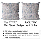 Snycler Boho Throw Pillow Covers 20X20 Inch Set Of 2 Terracotta Rust Blue Colored Throw Pillows Double Sided Boho Home Soft Deco