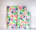 Steel Mill & Co Cute Large Spiral Notebook College Ruled, 11' X 9.5' With Durable Hardcover And 160 Lined Pages, Mint Floral