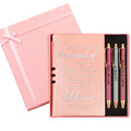 Resurhang 5 Pcs Employee Appreciation Gift Christmas Leather Journal Notebook 3 Ballpoint Pens with Box Thank You for Women Nurs