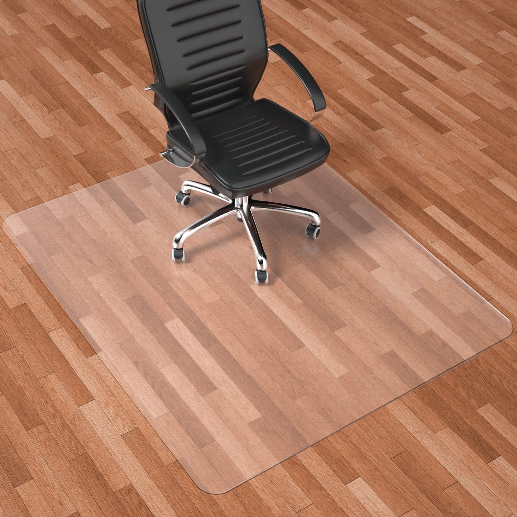 Naturehydro Large Office Chair Mat For Hardwood Floor - 53' X 45' Plastic Rolling Chair Mat For Hard Wood Tile Floor Protection, Bpa And Phthalates Free (Rectangle)