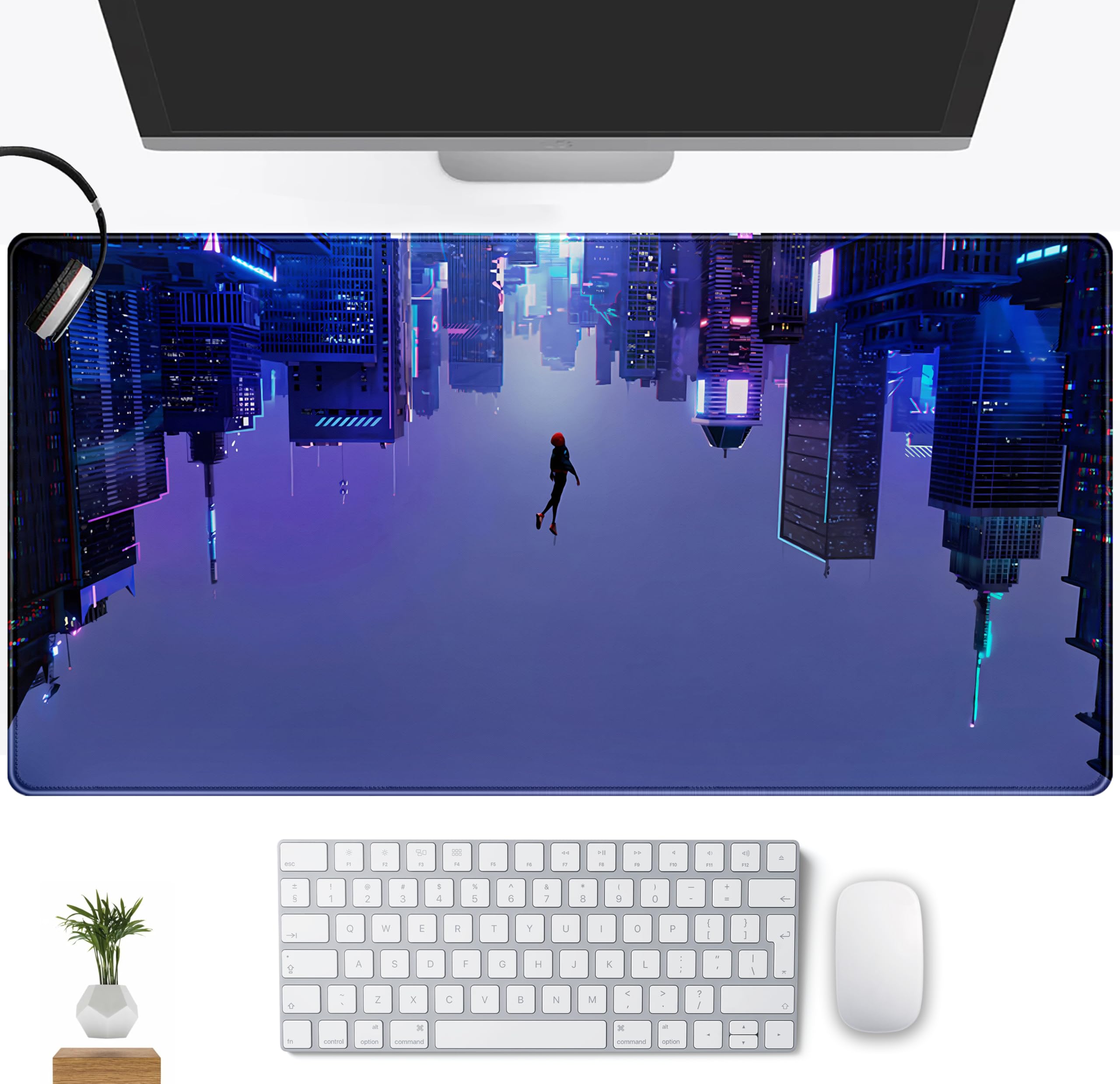 Anime Desk Mat Xxl Gaming Mouse Pad, Extended Keyboard Mat, Full Desk Accessories, 31.5'X15.75'