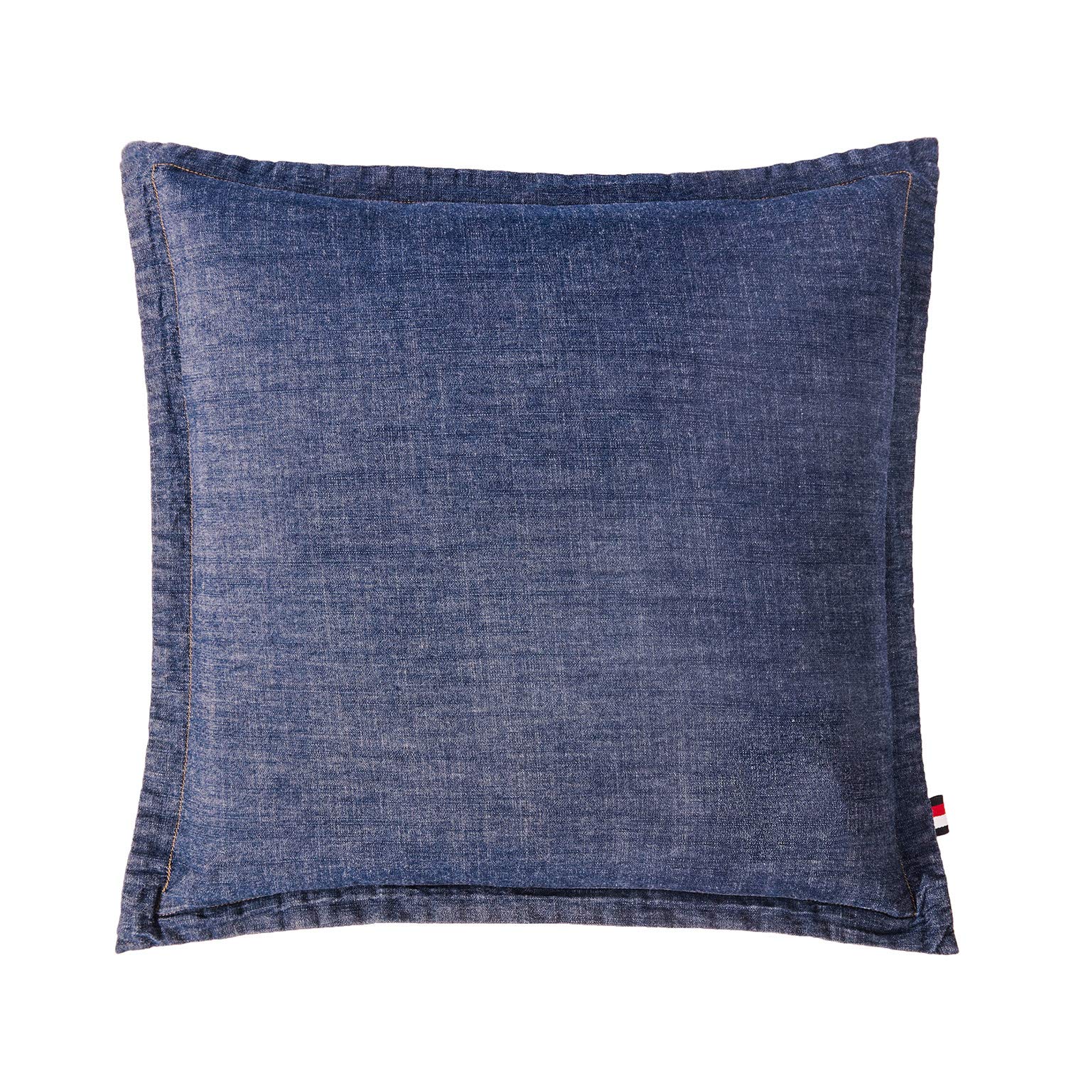 Elegant Life Home 100% Cotton Washed Yarn Dyed Denim Euro Sham Cover 26' X 26' Throw Pillow Cover (1 Pc, Dark Blue)
