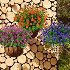 Artbloom 6 Bundles Outdoor Artificial Flowers Uv Resistant Fake Boxwood Plants, Faux Greenery For Indoor Outside Hanging Plants